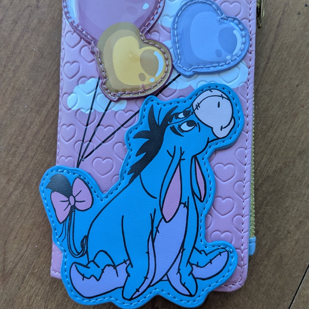 Loungefly Pink and Blue Eeyore Wallet
